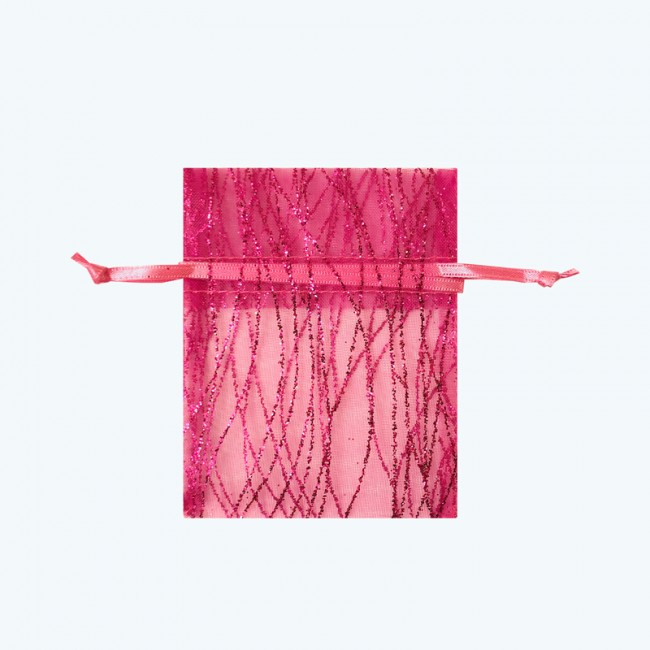 Sparkle Strip Organza Pouch | 3"x4", 4"x5", 5"x7", 6"x9"